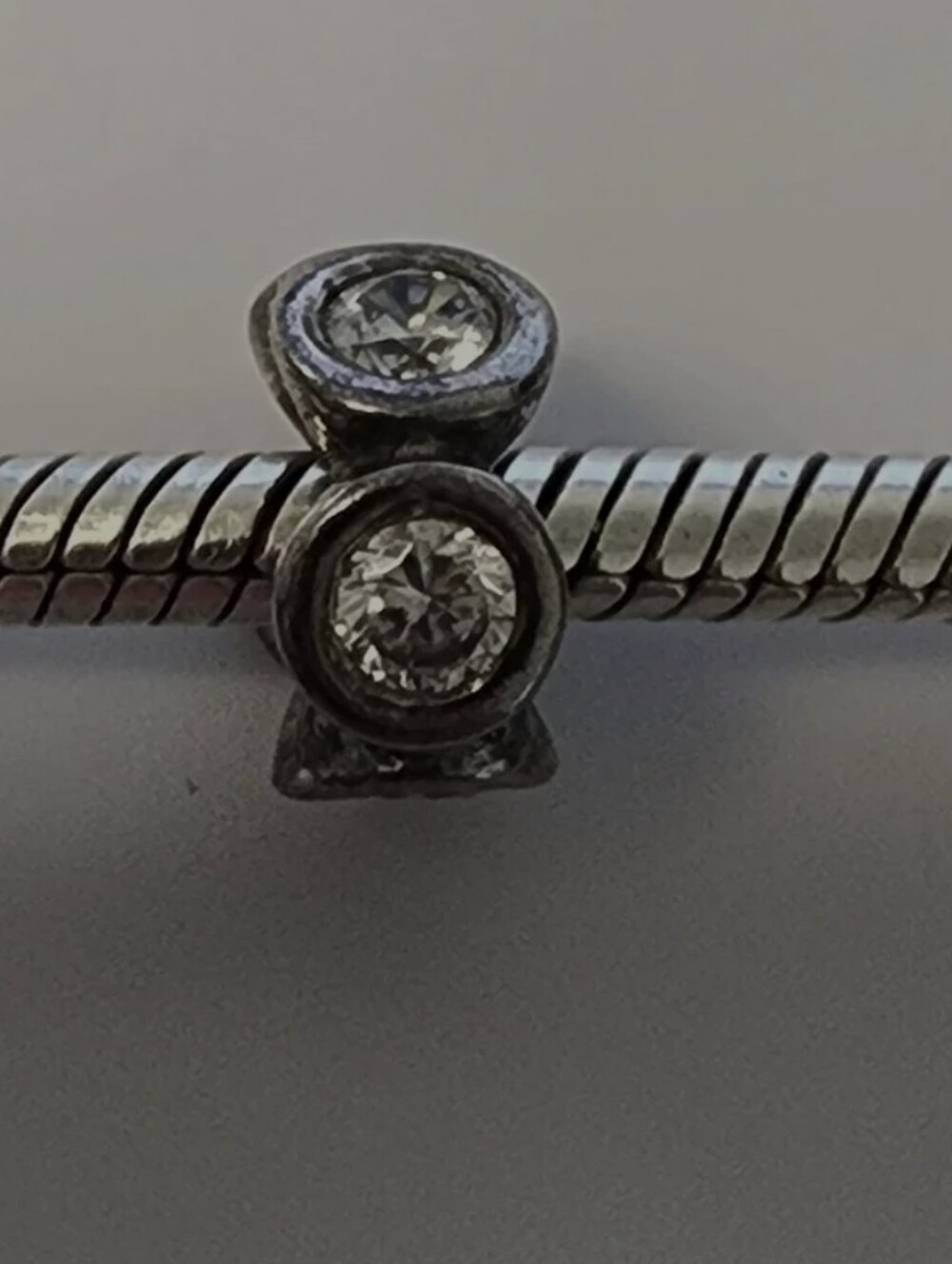 AUTHENTIC PANDORA LIGHTS CLEAR CZ SPACER 925 ALE STERLING SILVER SPACER CHARM